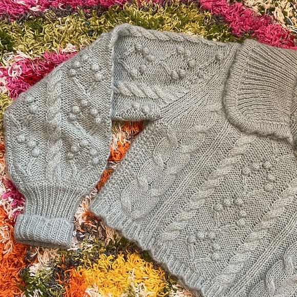 Loveshackfancy Berget Cropped Sweater, sparkling brook XS - Picture 4 of 10